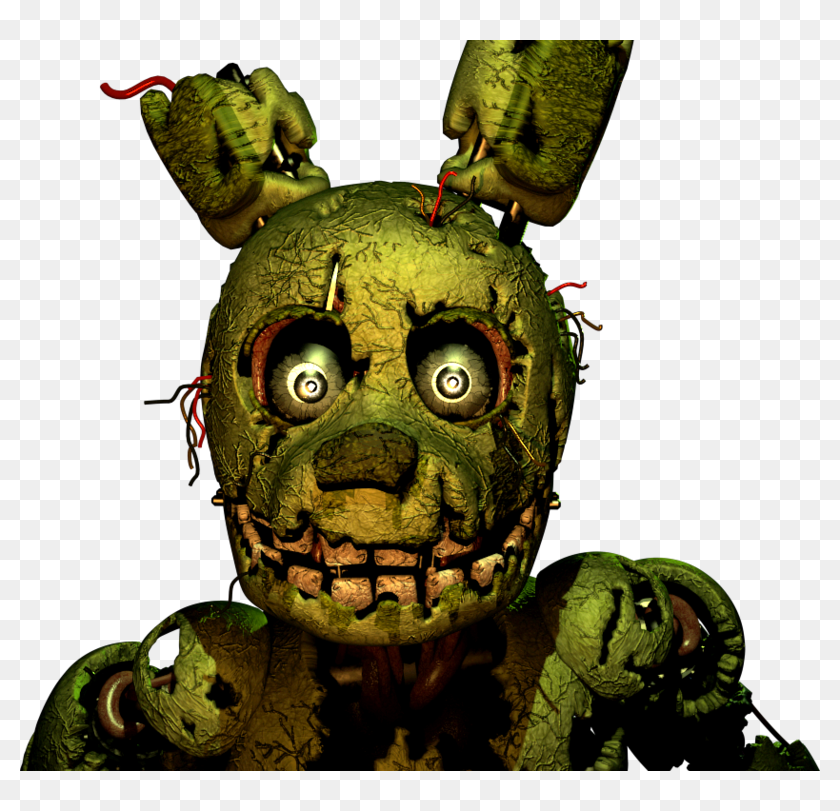 Made A Few Edits To Lazythepotato's Fnaf 6 Springtrap - Cartoon, HD Png  Download(1920x1080) - PngFind