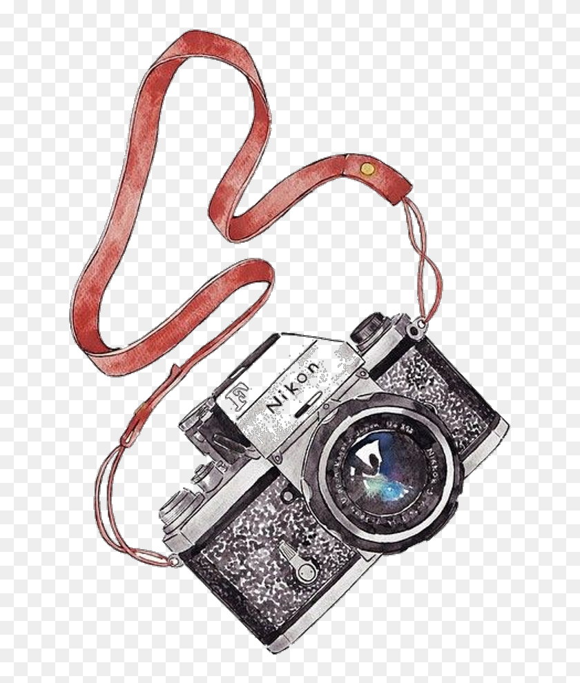 Download Camara Vector Sketch - Watercolor Nikon Camera, HD Png Download - 1024x1024(#6814585) - PngFind
