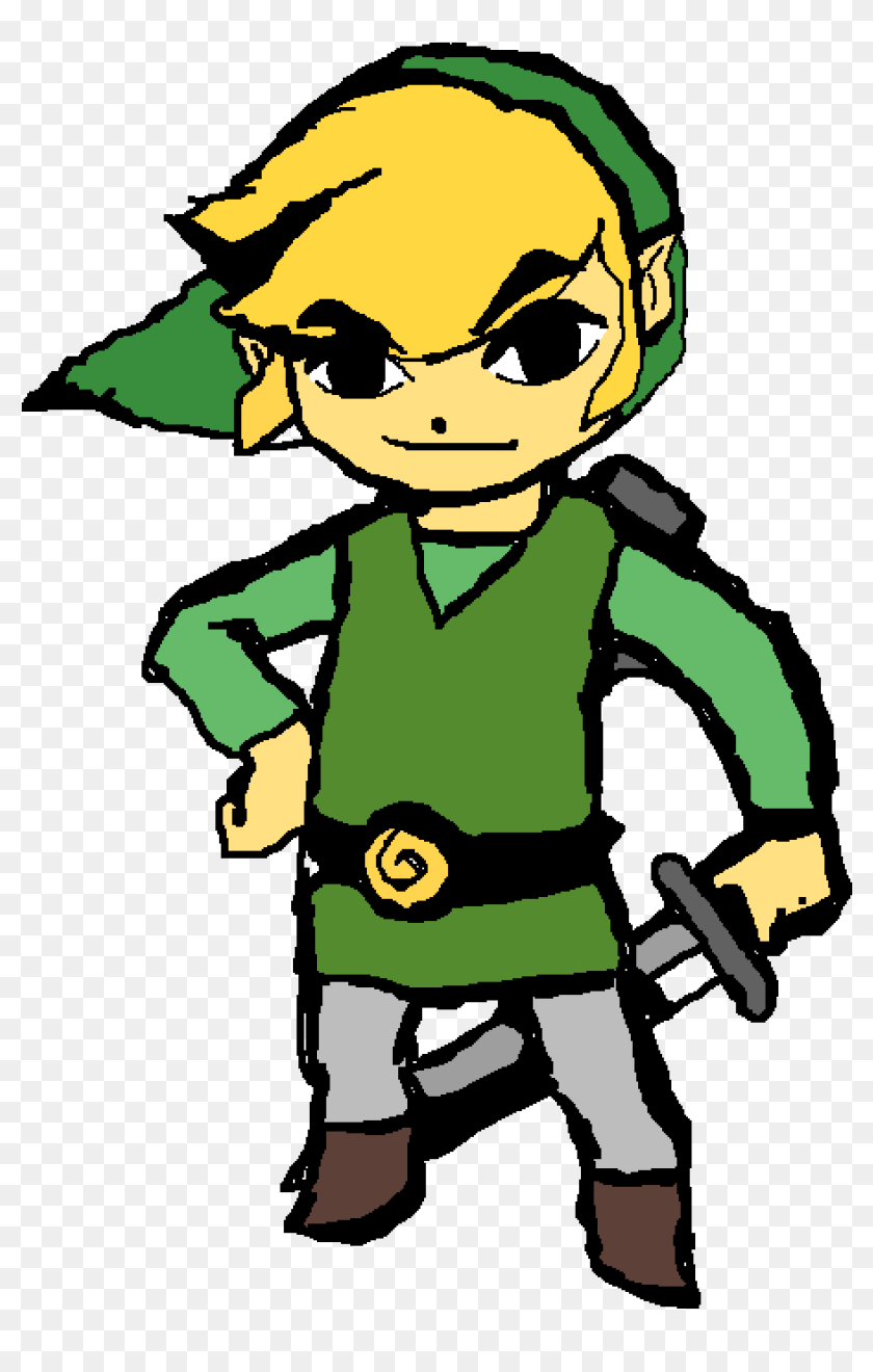 Free: The Legend Of Zelda Clipart Original - Link The Wind Waker