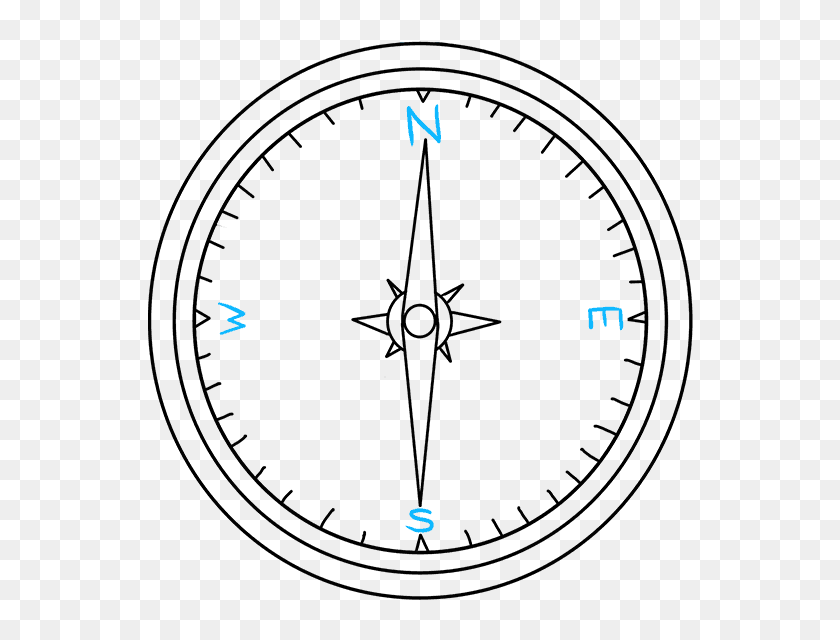 How To Draw Compass - Circle, HD Png Download - 680x678(#6827096) - PngFind