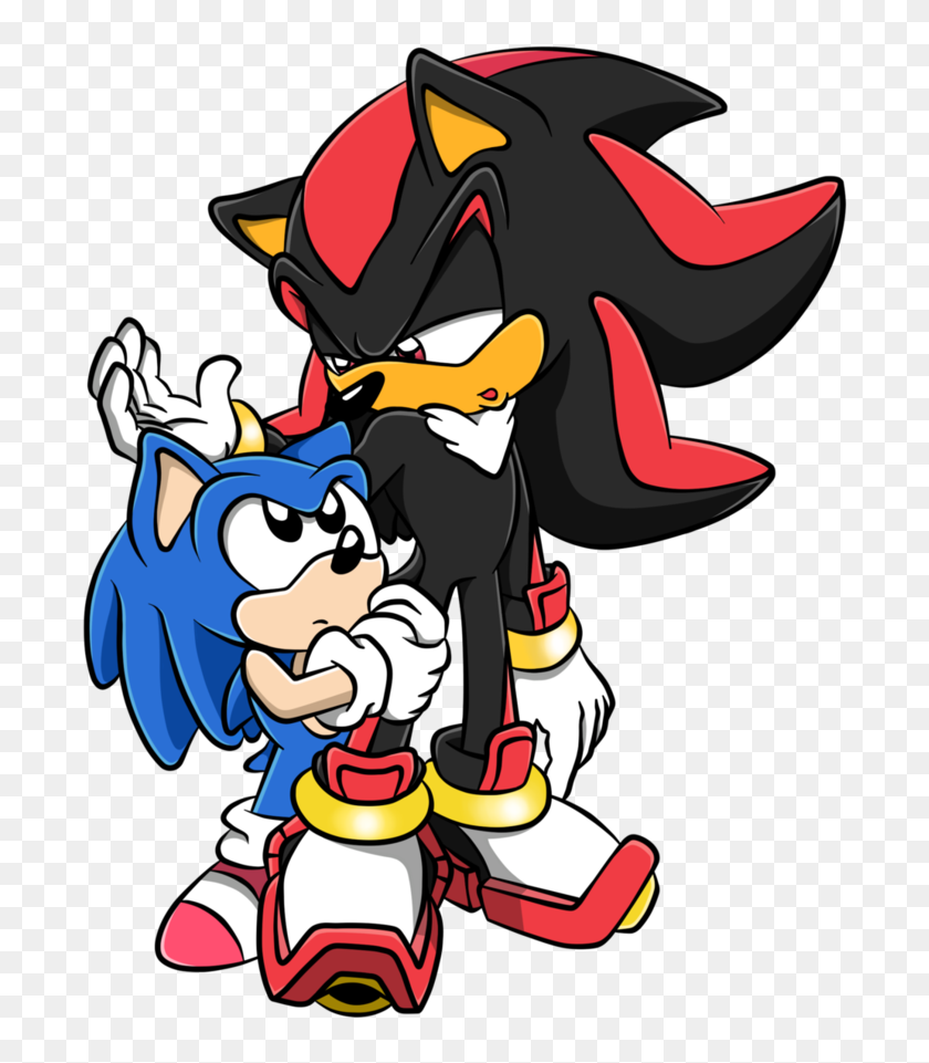 Shadow And Classic Sonic By Tails Silver Fan Vector - Shadow And ...