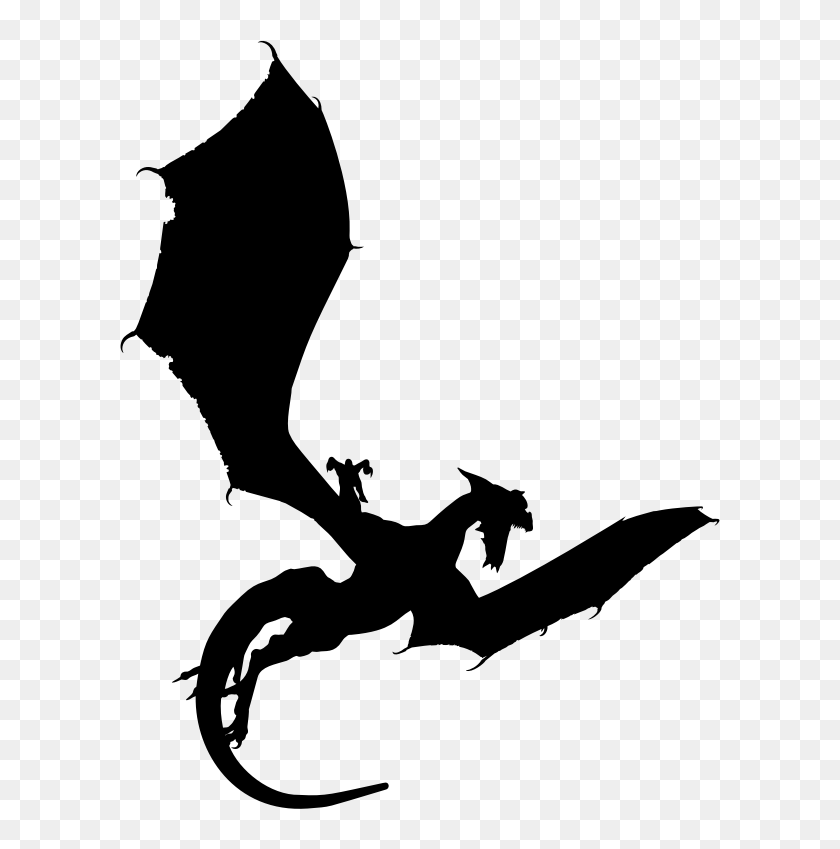 Chinese Dragon Silhouette Clip Art - Transparent Dragon Silhouette Png ...