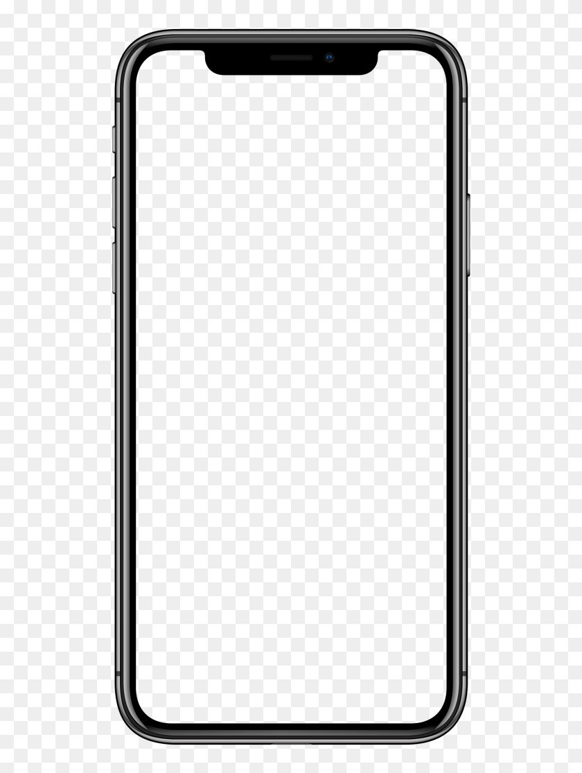 Transparent Free Iphone Clipart Blank White Screen Of Iphone X, HD