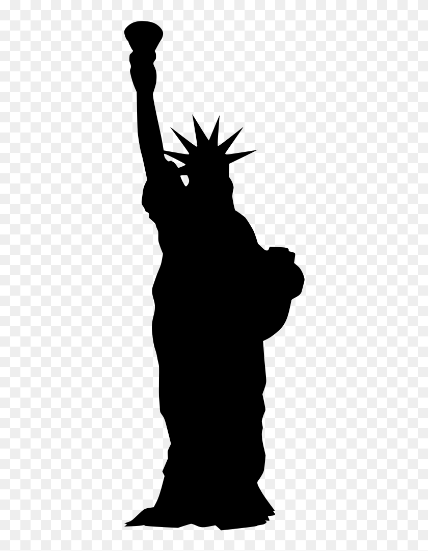 Statue Of Liberty Shadow, HD Png Download - 408x1024(#6890818) - PngFind