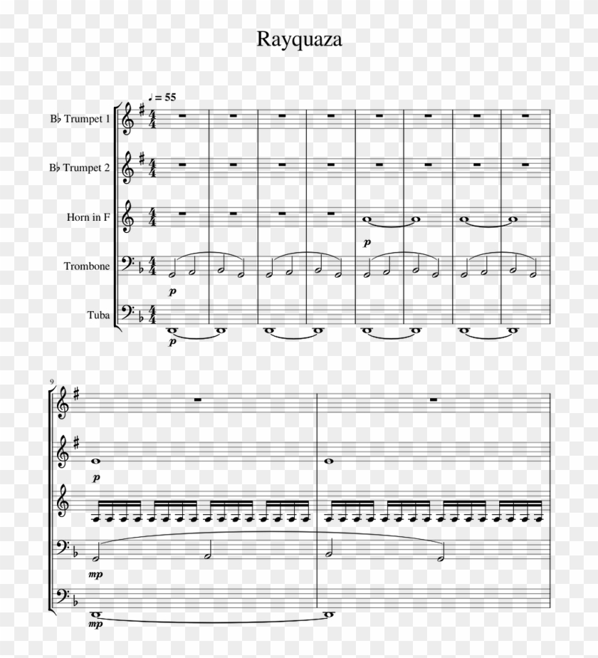 Rayquaza Theme Brass Quintet Sheet Music For Trumpet Chopin