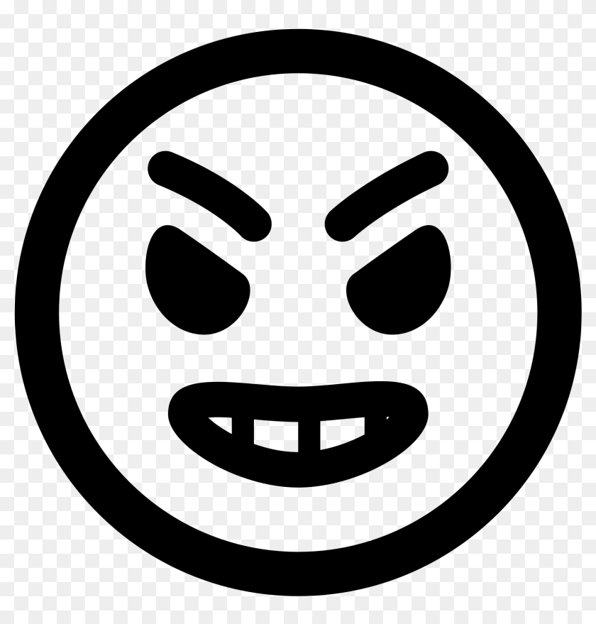 Smiley Angry Png Black, Transparent Png - 1600x1600(#6903142) - PngFind