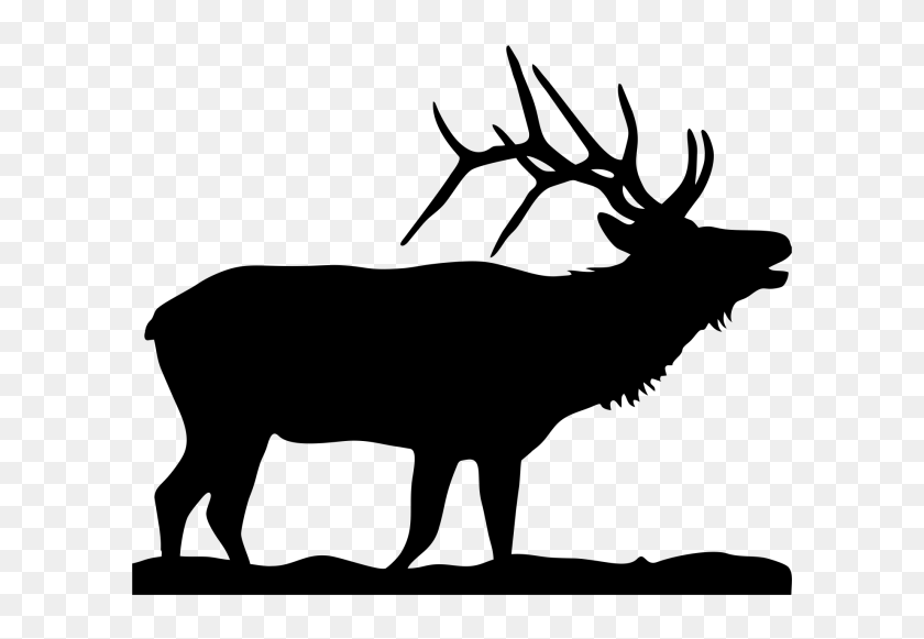 Download Elk Moose Silhouette Clip Art Silhouette Of An Elk Hd Png Download 600x600 6904912 Pngfind