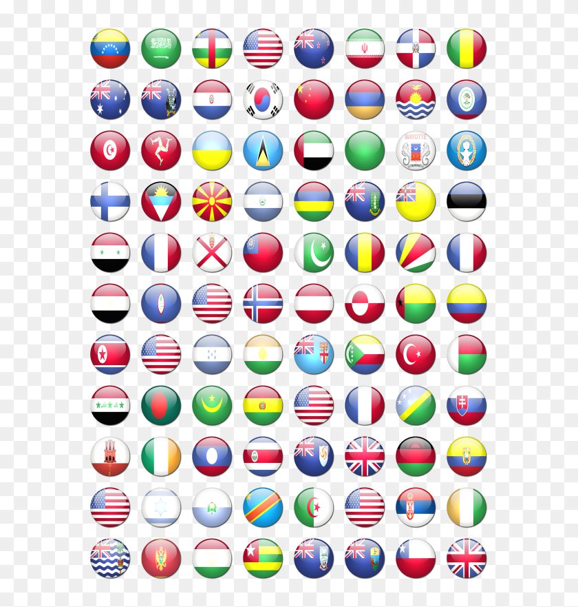 Round Flag Icons 