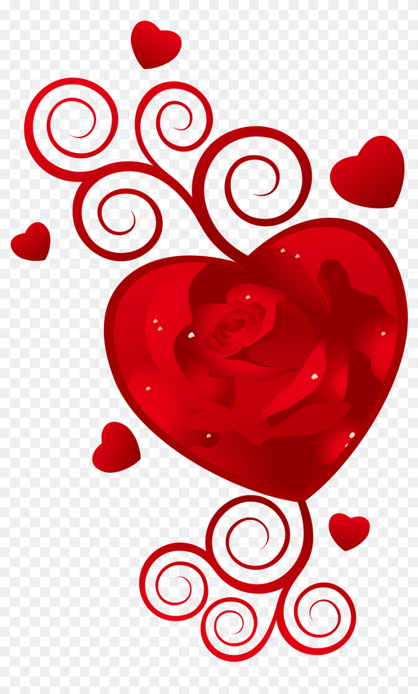 Heart February 14 Wish Valentines Vector Rose Clipart ...