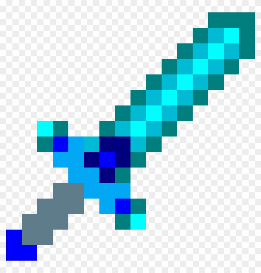 Pixilart Minecraft Sword Thundernl Minecraft Diamond Minecraft Sword Texture Hd Png Download 10x10 Pngfind