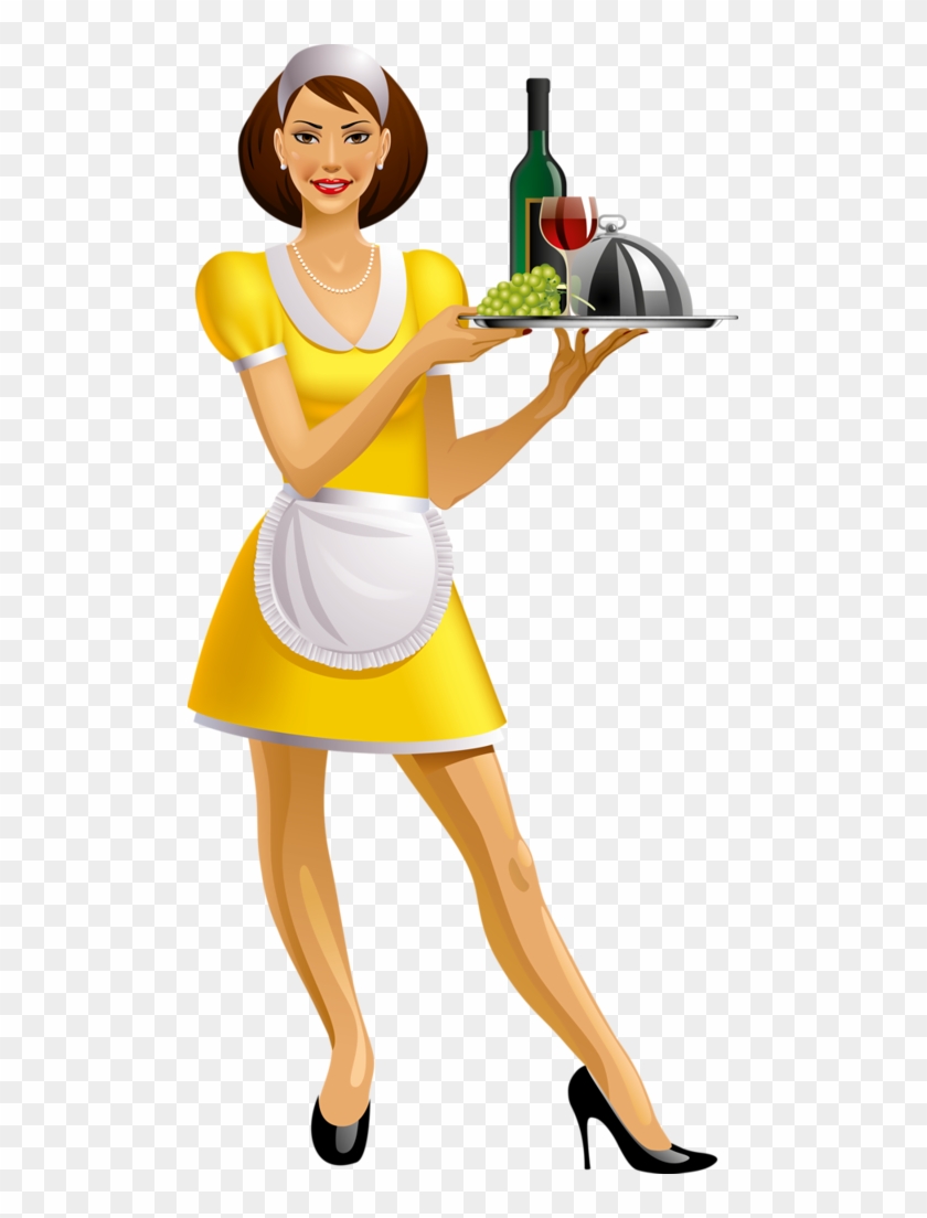 Girl Waiter Transparent Background, HD Png Download - 499x1024(#704686 ...