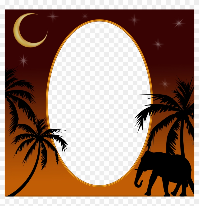 Jungle Night Png Transparent Frame - Clip Art, Png Download -  6078x6000(#759362) - PngFind