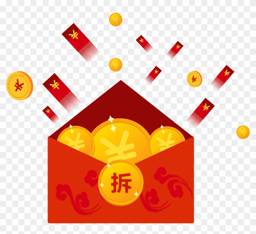 New Year Red Envelope Decoration Floating Png And Vector - Red Envelope Png,  Transparent Png , Transparent Png Image - PNGitem