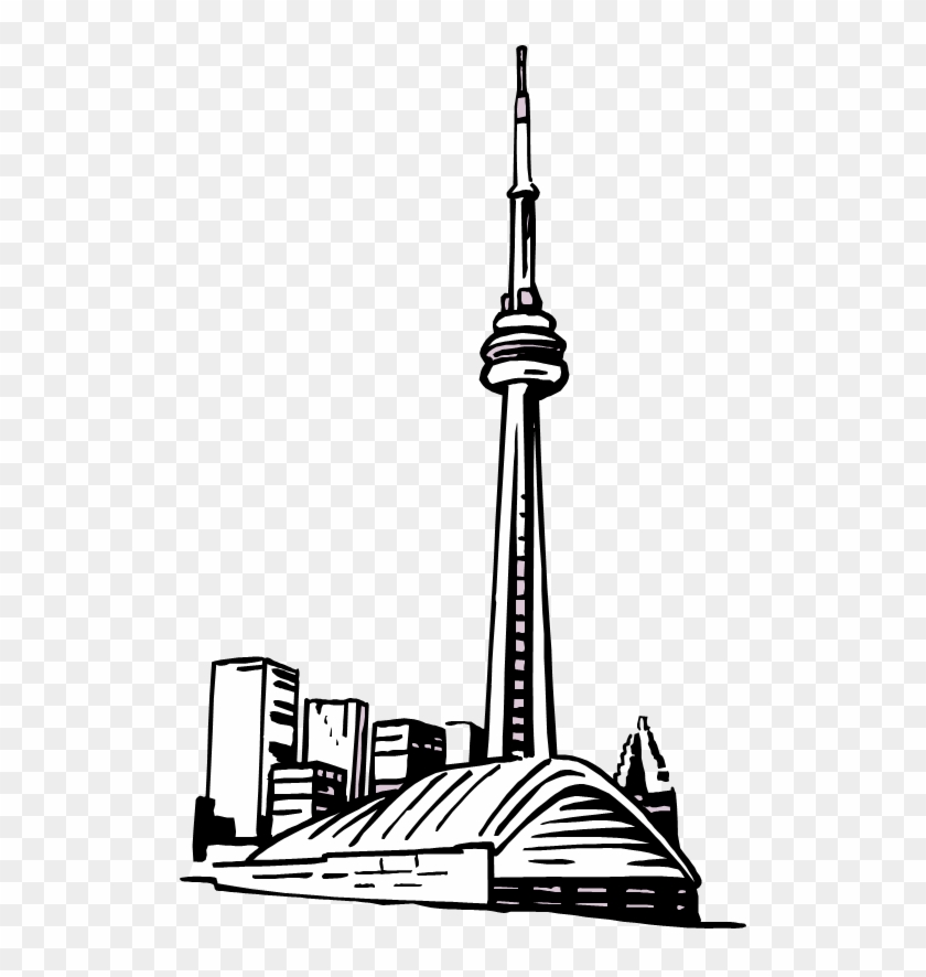 Cn Tower Drawing Easy Toronto Cn Tower Drawing, HD Png Download