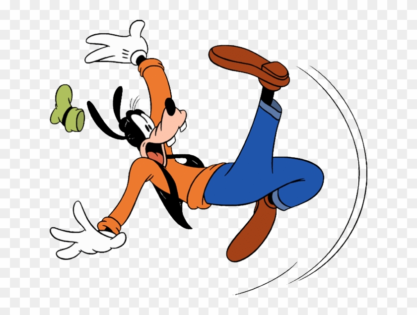 Goofy Clipart - Cartoon Person Falling, HD Png Download - 640x555