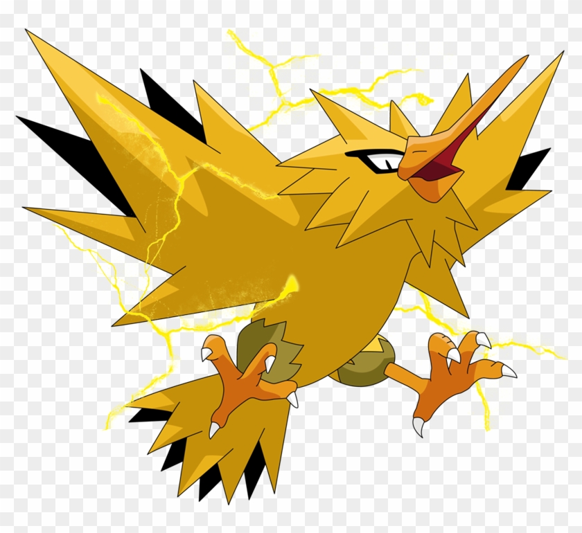 Shiny Zapdos - Zapdos Pokemon Png, Transparent Png - 800x690(#780351