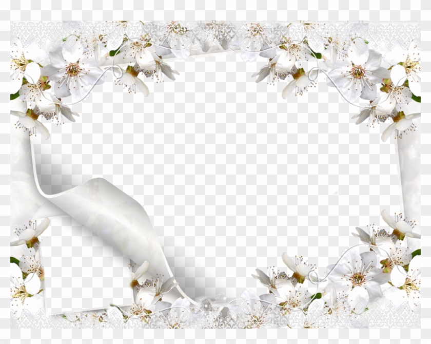 White Flower Frame Png Picture - Fondo Para Bodas Png ...