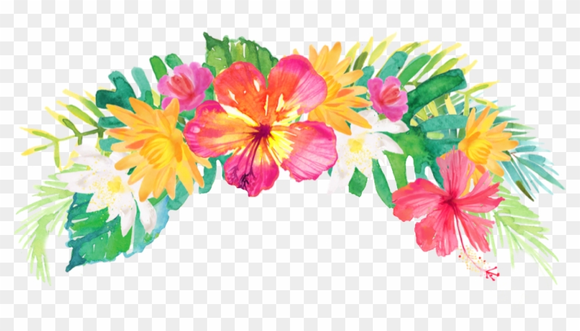 Vector Free Summer Palm Flowers Flowercrown Headband - Tropical Flower