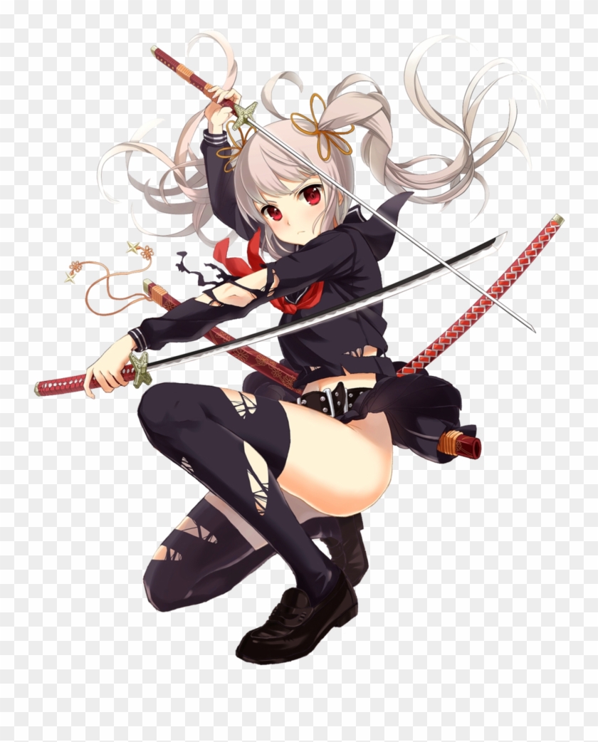 Anime Girl Ninja Sword