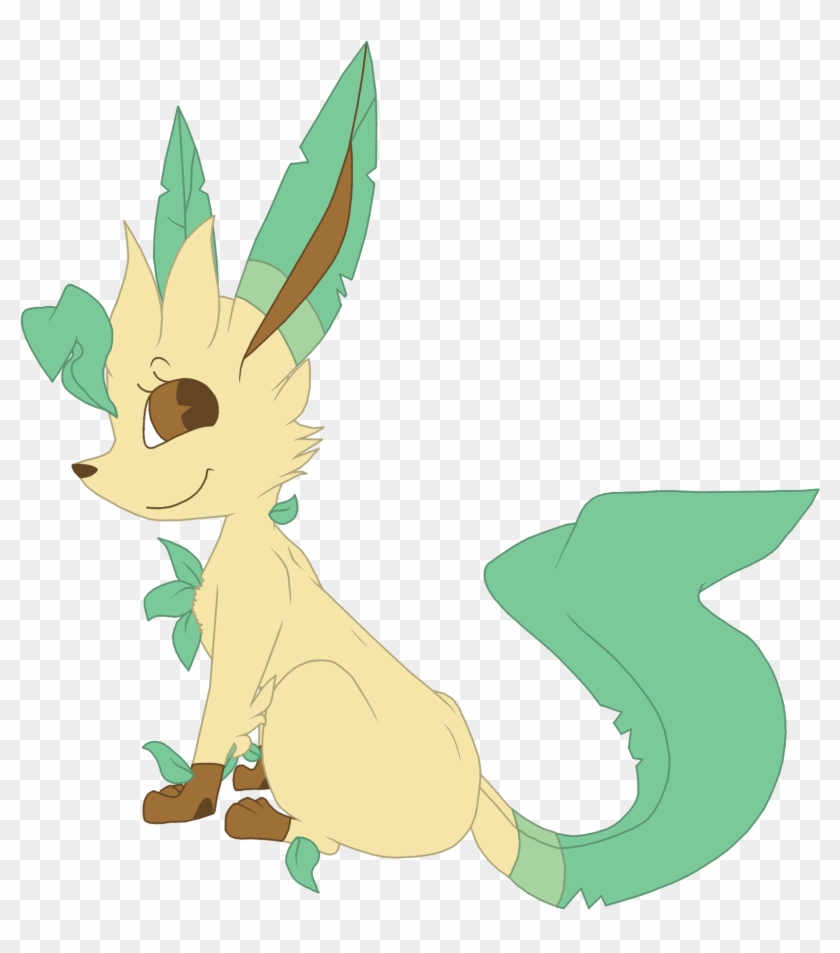 Leafeon Lass - Cartoon, HD Png Download - 1775x1903(#801444) - PngFind