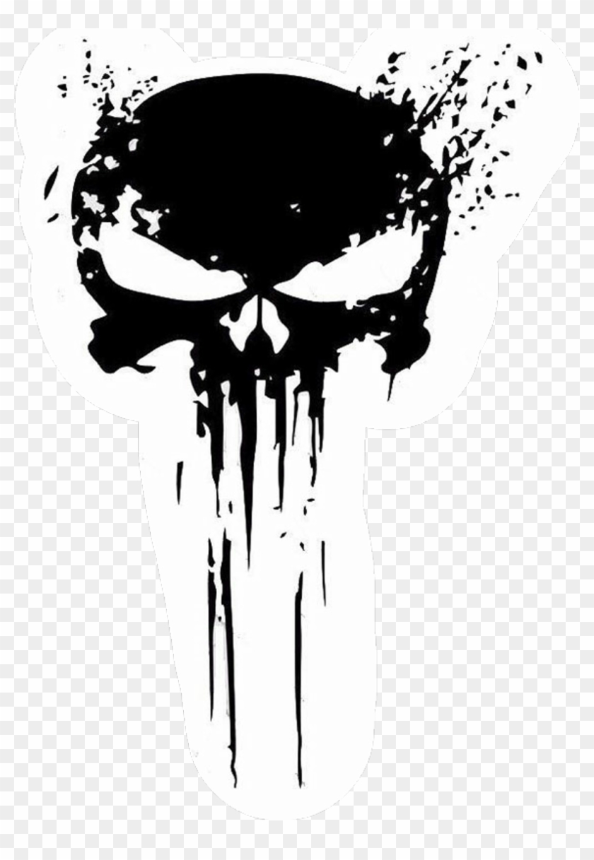 Punisher Sticker - Punisher Skull Logo Png, Transparent Png - 1024x1436 ...