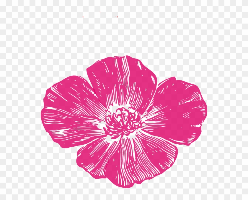 hot pink flowers clip art