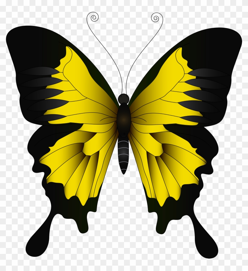 Download Monarch Butterfly Clipart Trail - Yellow Butterfly Clip ...
