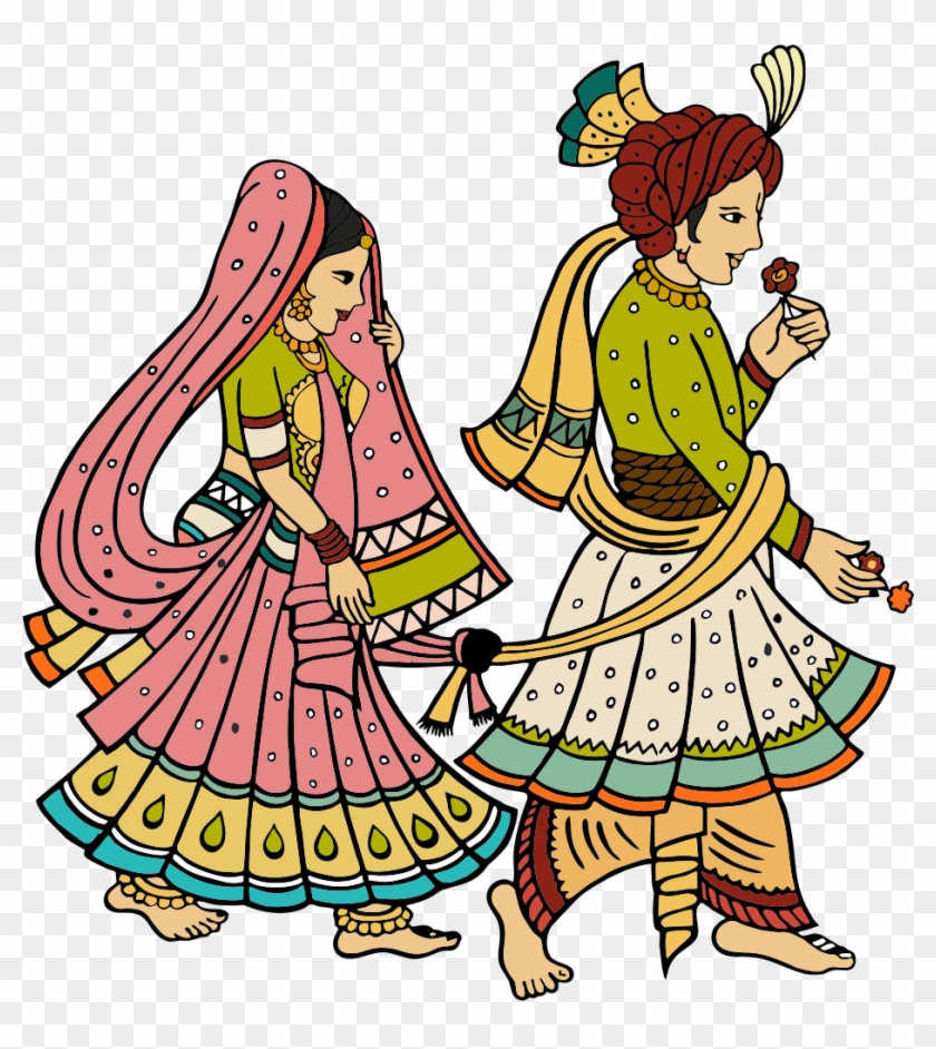 Wedding Indian Wedding Couple Clipart Png Transparent Png 932x1001