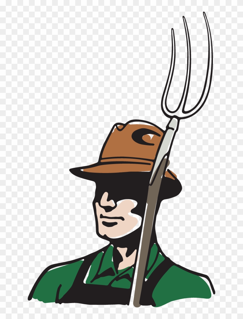 Farmer With Hat And Pitchfork - Cartoon, HD Png Download - 648x1019 ...