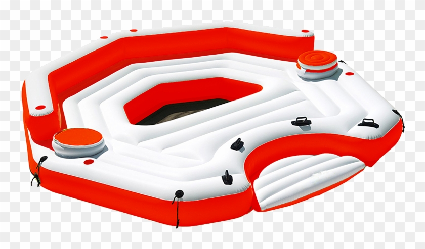 intex key largo inflatable island raft