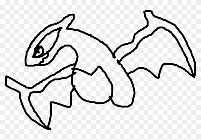 Lugia - Line Art, HD Png Download - 1020x608(#867311) - PngFind