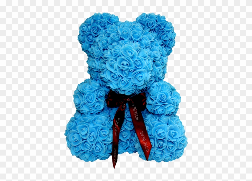 light blue rose bear