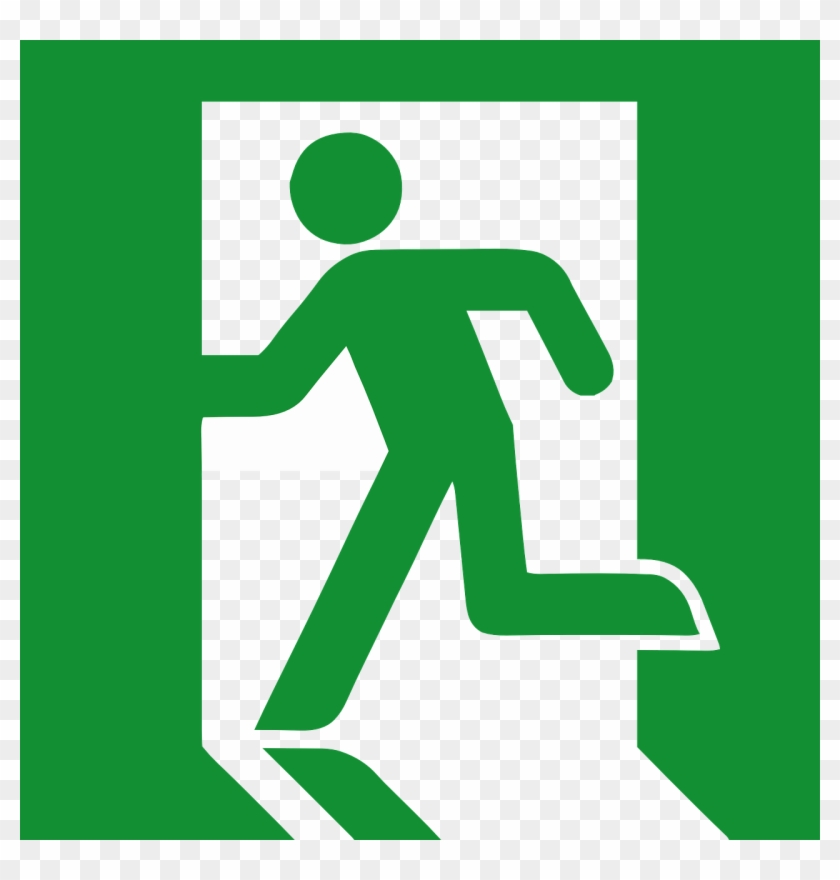 Safety Running Man Symbol Fire Exit Sign Vector Hd Png Download 1280x1280 893994 Pngfind