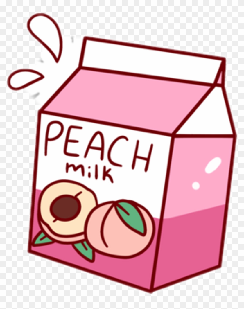 Leite Milk Kawaii Bebida Bebidas Tumblr Peach Peach🍑 - Peach Milk, HD ...