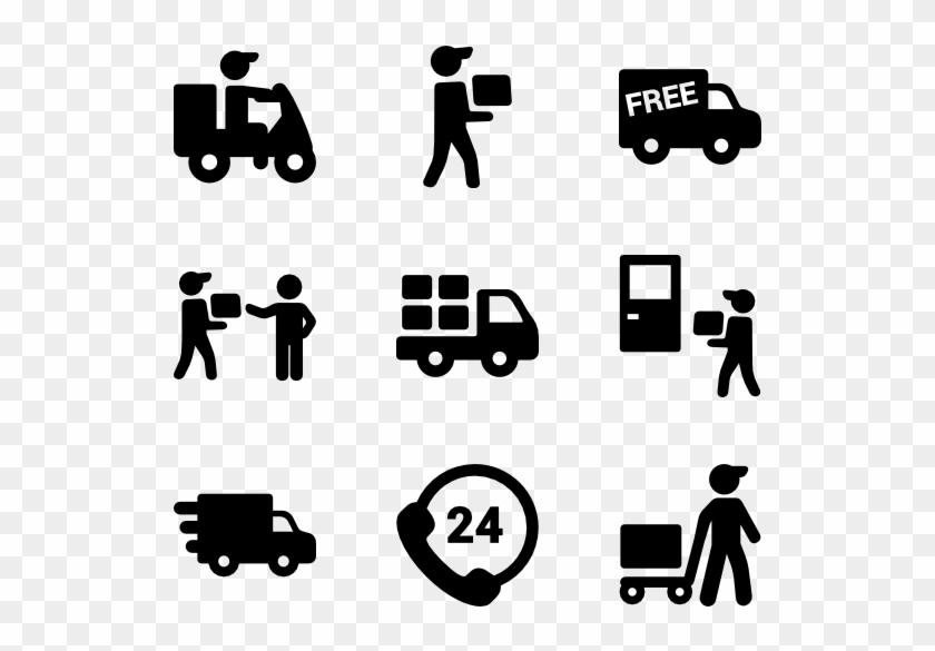 Download Delivery Trucks, Men And Boxes - Delivery Icon Vector Free ...