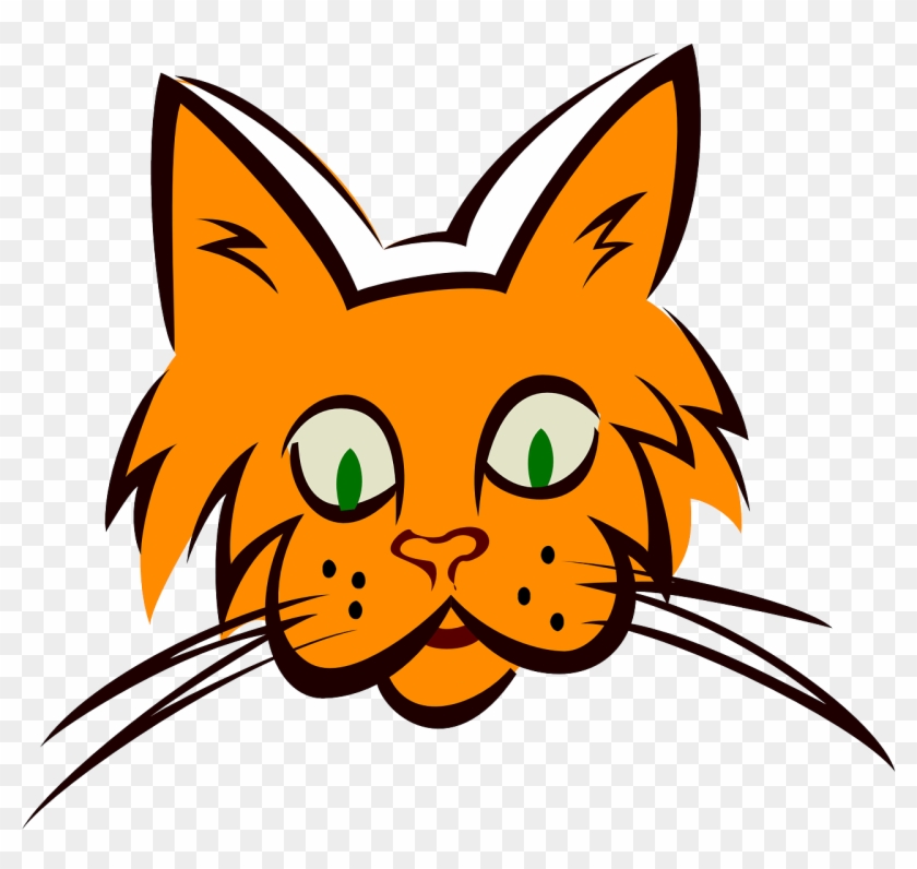 How To Set Use Orange Cat Face Svg Vector, HD Png Download - 600x540