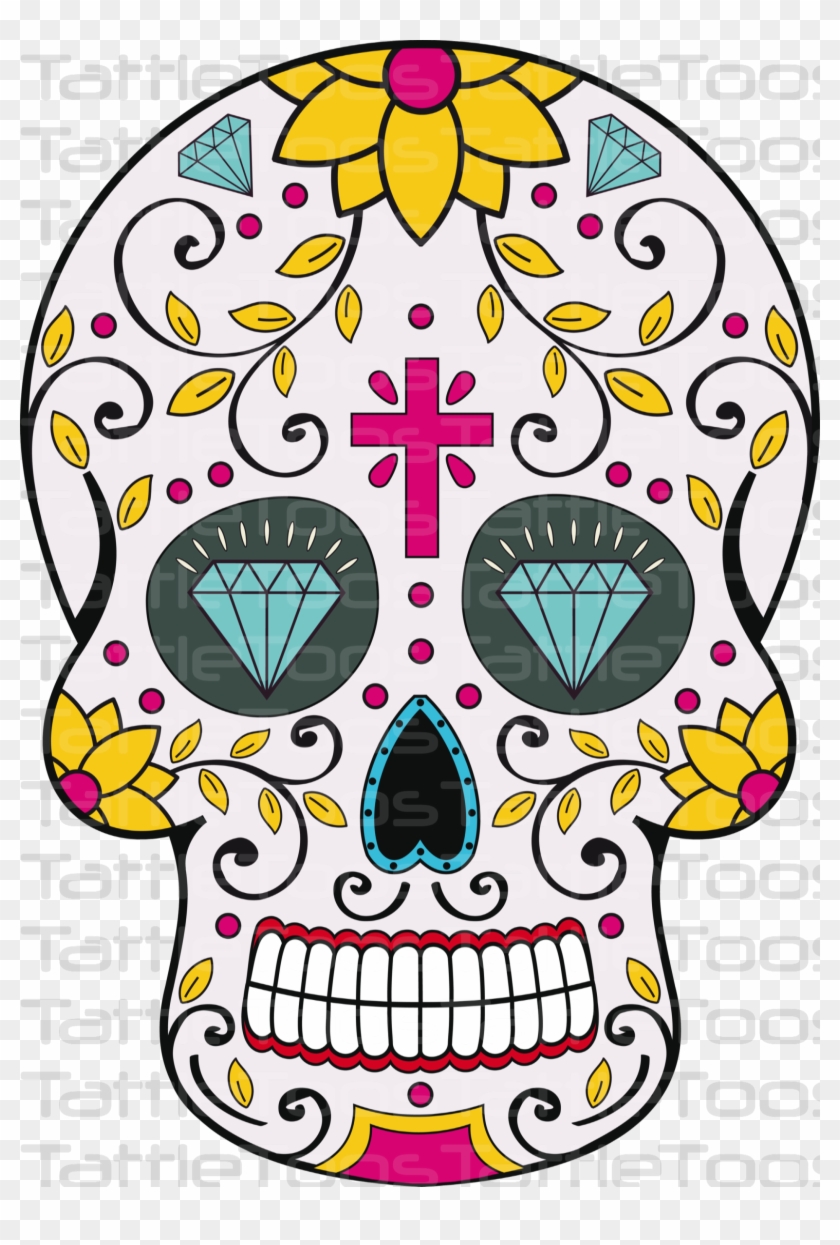 Sugskull Decor Southwestern Pinterest Skull Sugar And Anniversaire Tete De Mort Mexicaine Hd Png Download 91x3000 Pngfind