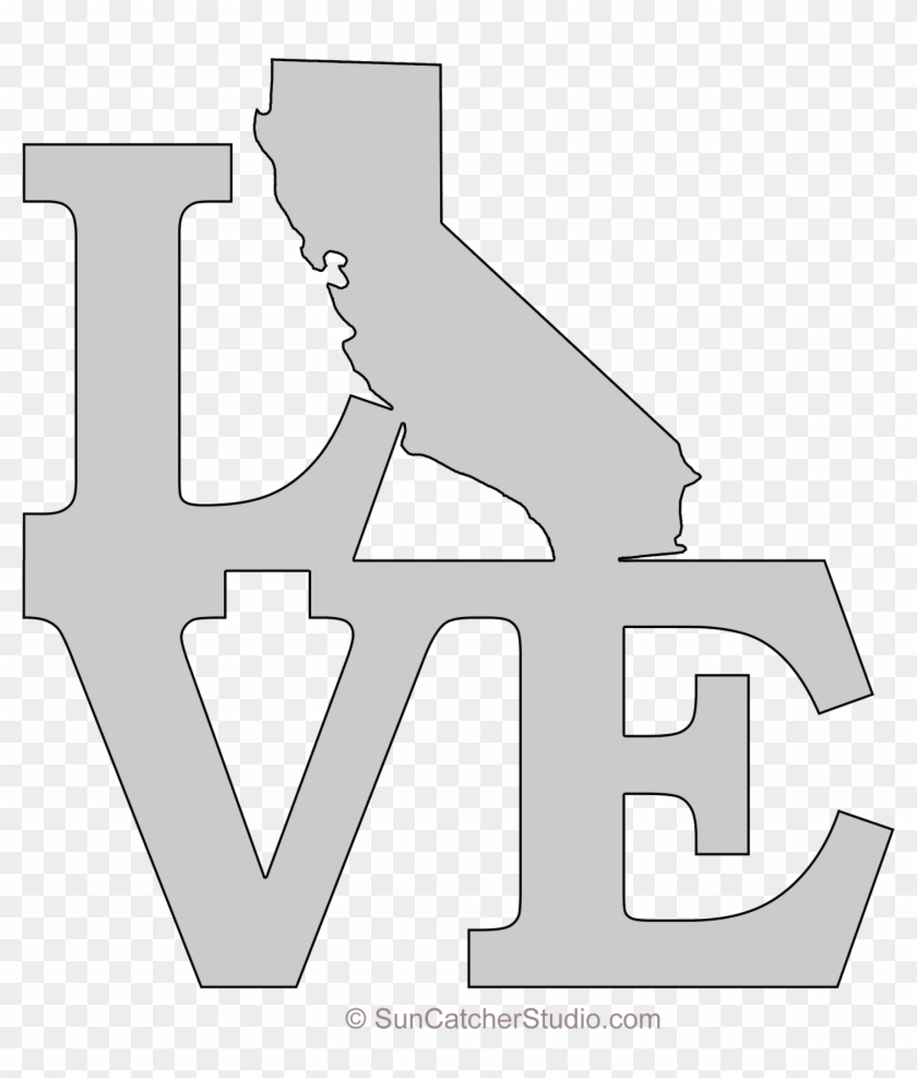 California Love Map Outline Scroll Saw Pattern Shape Scroll Saw Patterns Love Louisiana Symbol 8369