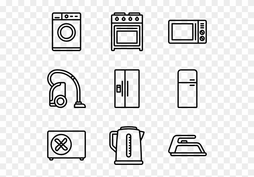 Home Appliance Set Home Appliances Icons Png Transparent Png X Pngfind