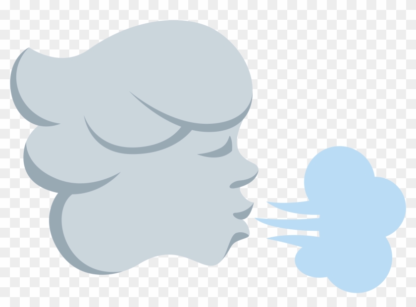 Wind Blowing Face Sticker By Twitterverified Account - Emoji Souffle ...