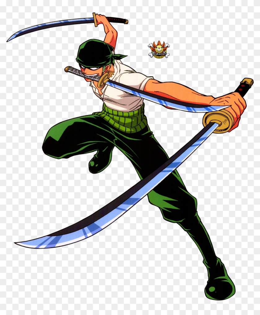 One Piece Clipart - One Piece Zoro Three Swords, HD Png Download ...