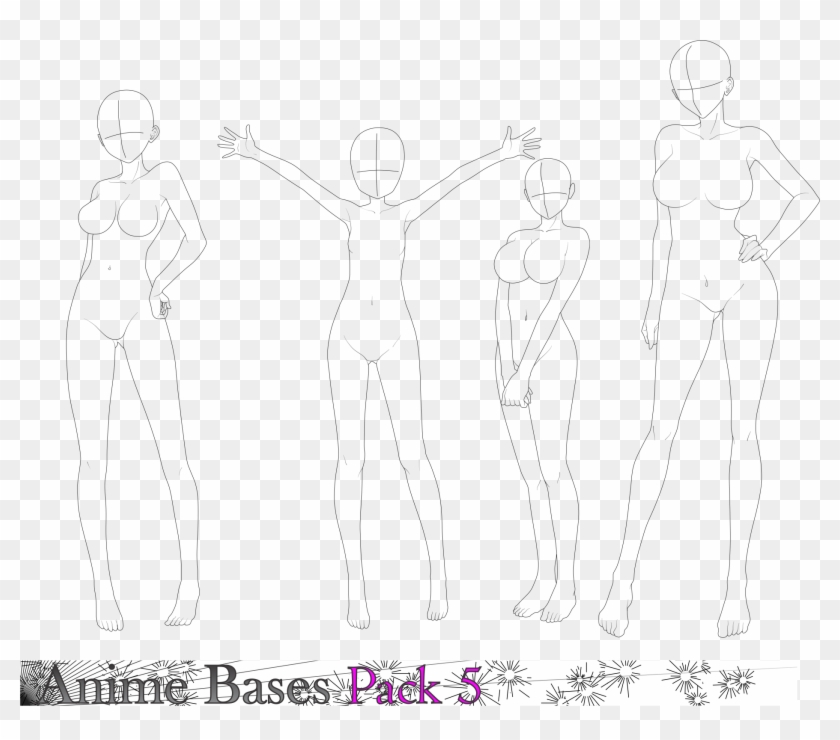 Full Size Of Human Drawing Cartoon Outline Body Base Anime Girl