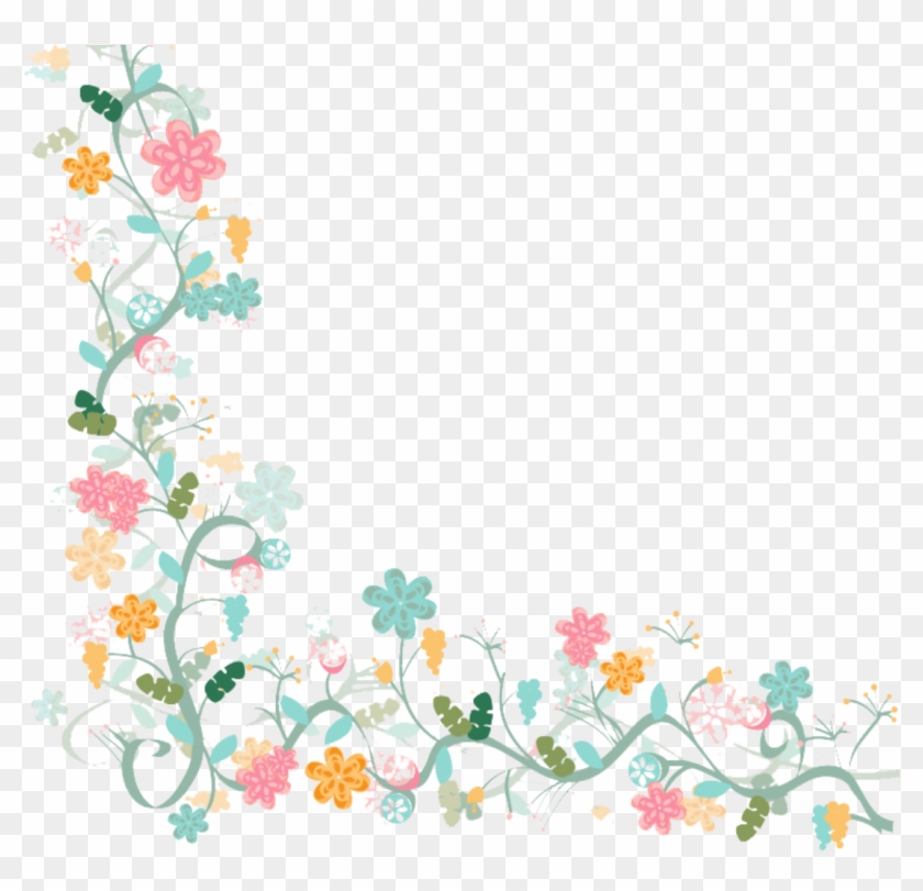 Ftestickers Watercolor Flowers Border Blue Colorful Hd Png Download 1098x1009 Pngfind