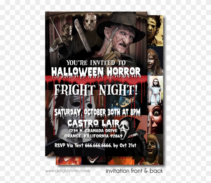 Classic Horror Movie Halloween Invitation Printable - Horror Movie