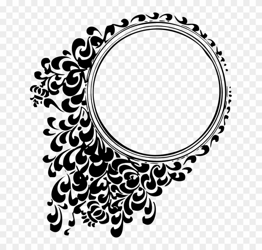 Decorative Mirror Round Circle Border Design Png Transparent