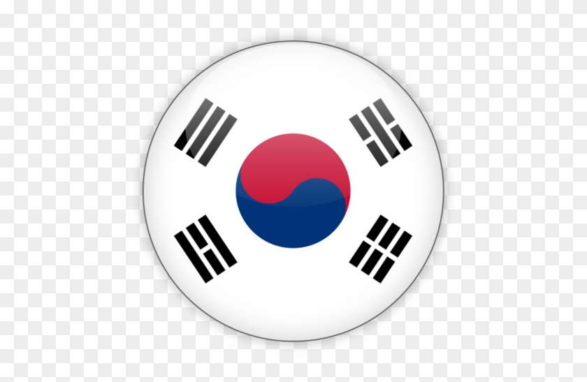  South Korea Round Flag  HD Png Download 640x480 