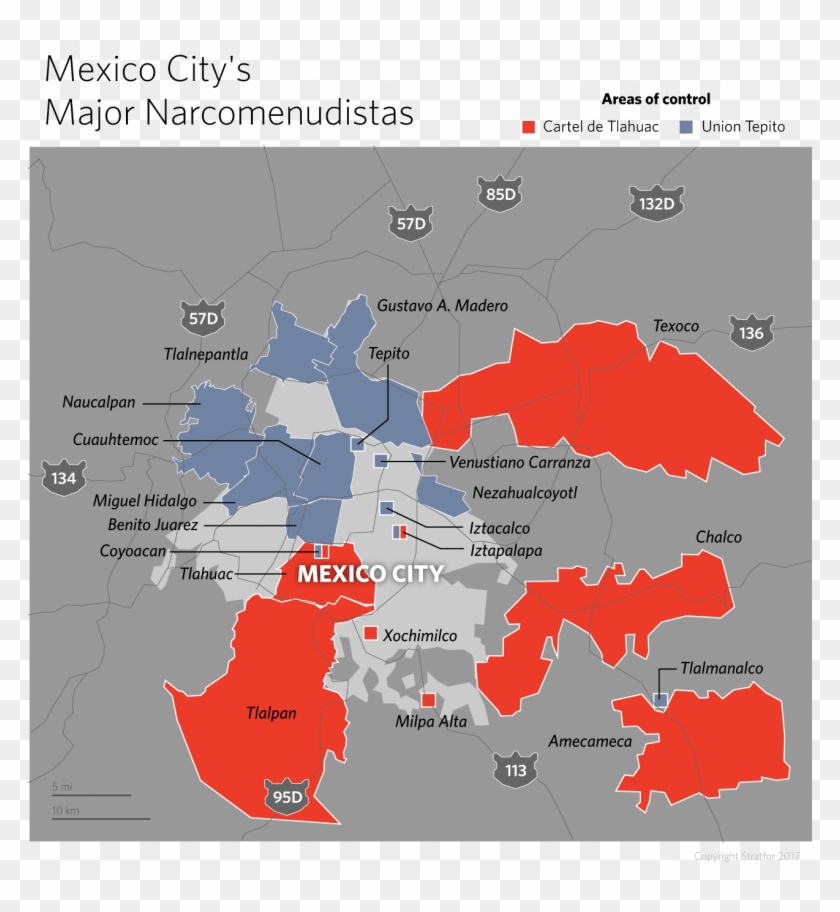 A Map Of Mexico City S Major Narcomenudistas Tepito Mexico Map Hd Png Download 784x2 97 Pngfind